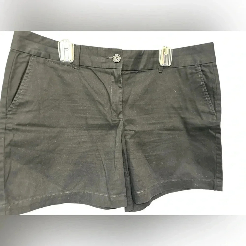 Loft black chino shorts